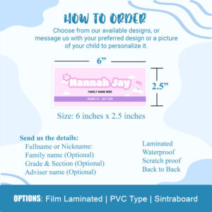 Alternative view of Customize Name Tag  2 inches x 7inches Sintra Board (3mm thickness)