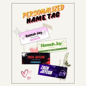 Customize Name Tag  2 inches x 7inches Sintra Board (3mm thickness)